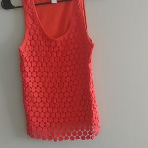 Orange j. Crew crochet front top